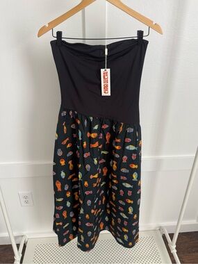 Ciao Lucia Tadeo Fish Strapless Midi Dress
